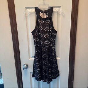 Speechless Black and Cream Dress